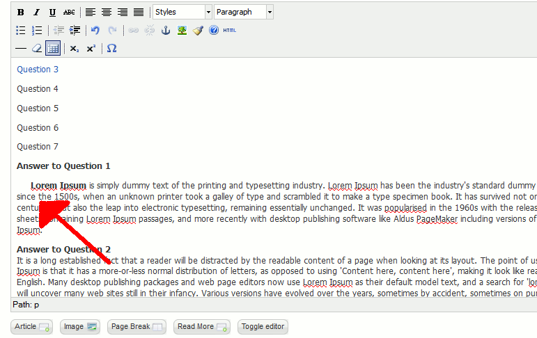 Indent The First Line Of A Paragraph In Joomla 2 5 InMotion Hosting