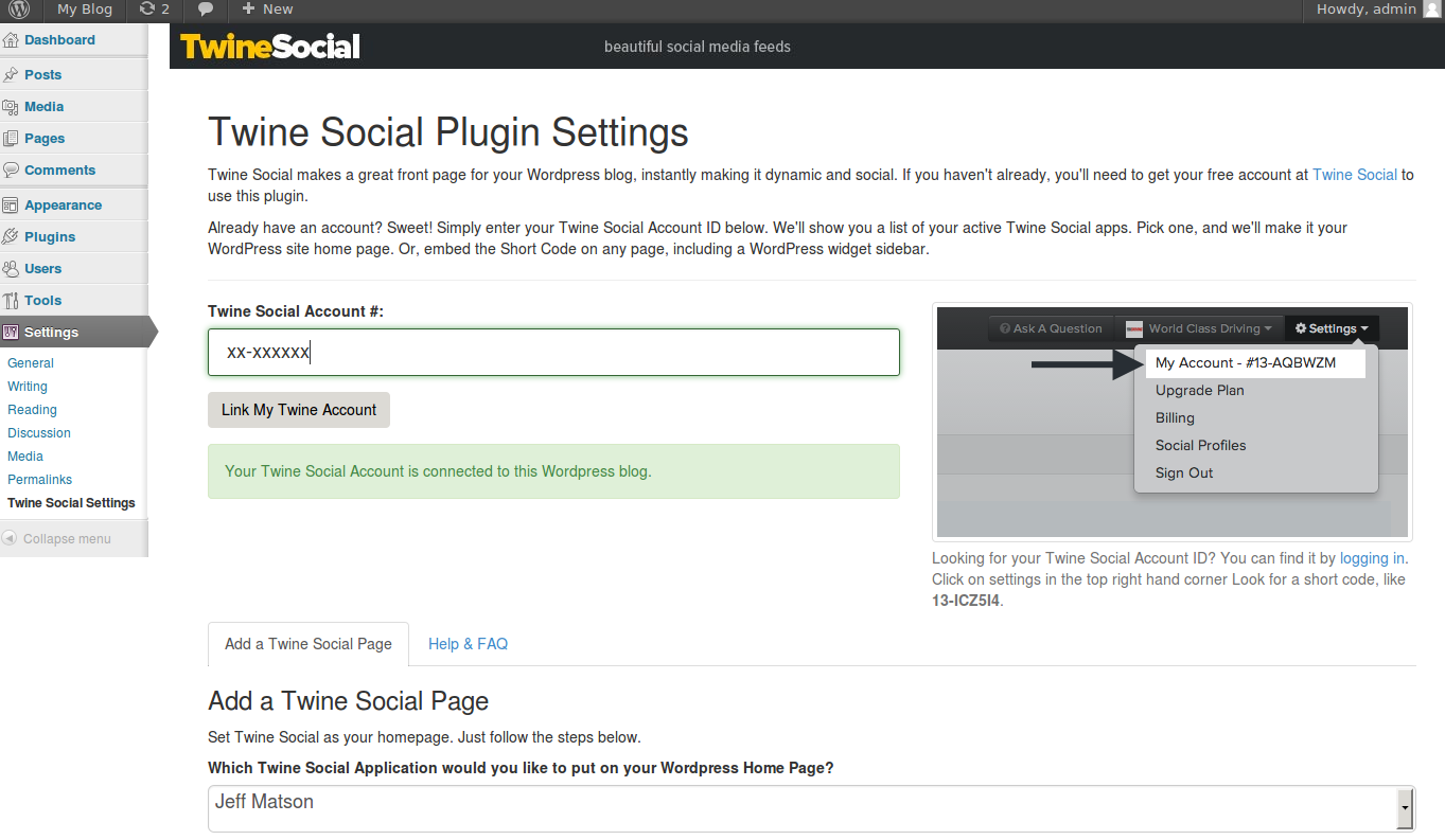 How to Add a Social Media feed to Wordpress with the Twine Social plugin InMotion Hosting