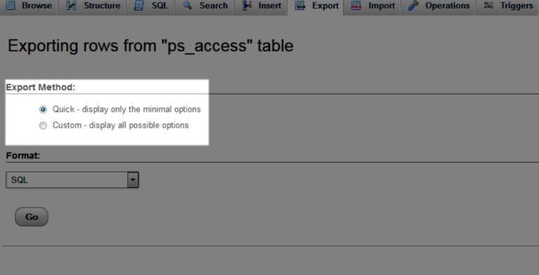 How To Export A Table In Phpmyadmin Inmotion Hosting 2344