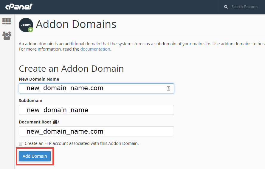 Image result for addon domain