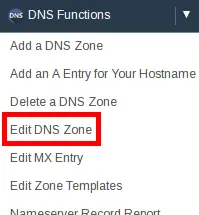 Edit DNS Zone