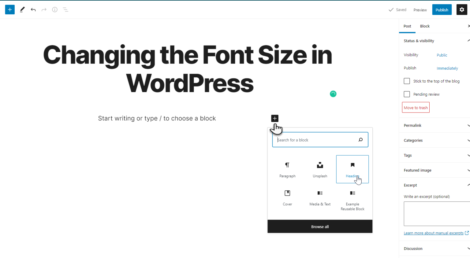 how-to-change-the-font-size-in-wordpress