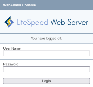 litespeed web server webadmin crach