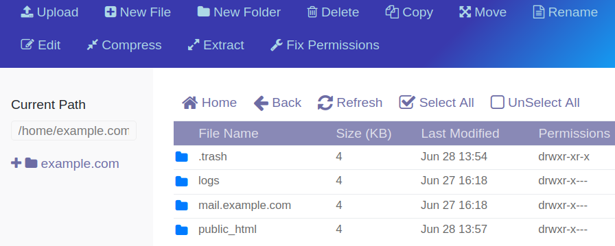 CyberPanel File Manager