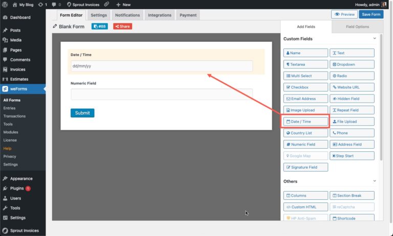 how-to-use-the-date-time-field-in-weforms-inmotion-hosting